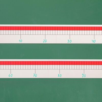 Calculadora de cinta para la pizarra magnética universal escribible 2m | matemáticas de cinta numérica