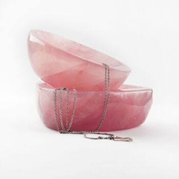 Bol en cristal de quartz rose 0,8 - 1,2 kg 1