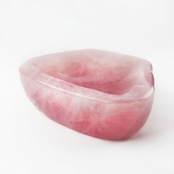 Bol en cristal de quartz rose 0,8 - 1,2 kg 2