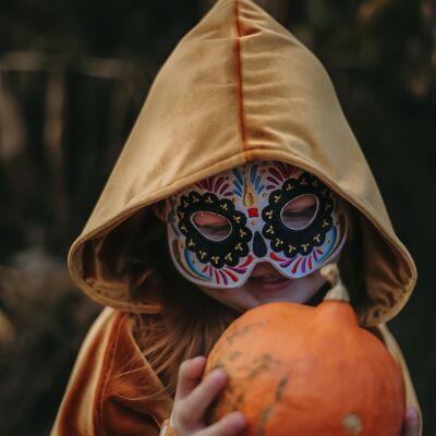 Totenkopfmaske "Buntes Halloween"