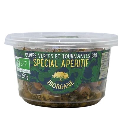 Olives entières bio spécial apéritif en pot 100% recyclable