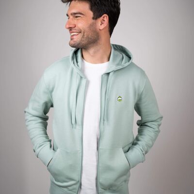 Herren-Zitronen-Hoodie mit Reißverschluss