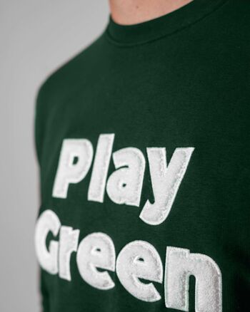 Sweat col rond "Play Green" Homme Vert bouteille 1