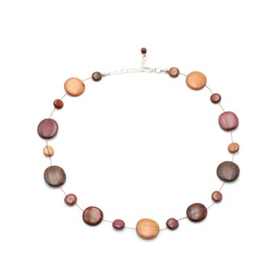 Jasmine multicolored wooden necklace