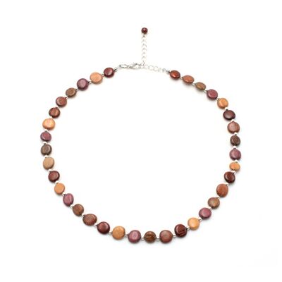 Cecilia multicolored wooden necklace