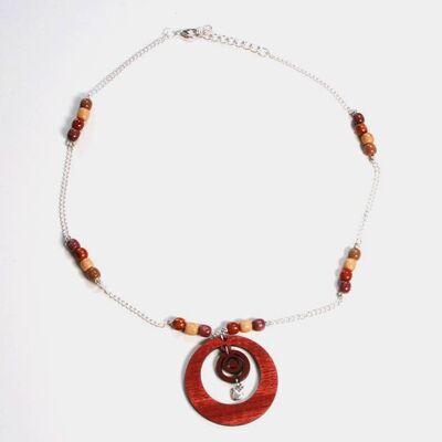 Collana a catena in legno multicolore Fany