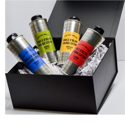 Coffret Cadeau Assortiment d'Huiles D'Olives   (noir)