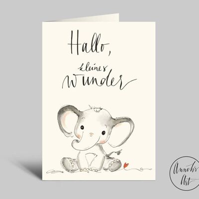 carte de naissance | bonjour petit miracle | jolie carte d'anniversaire