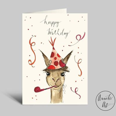 birthday card | ALPACA | happy birthday | Folded card with envelope