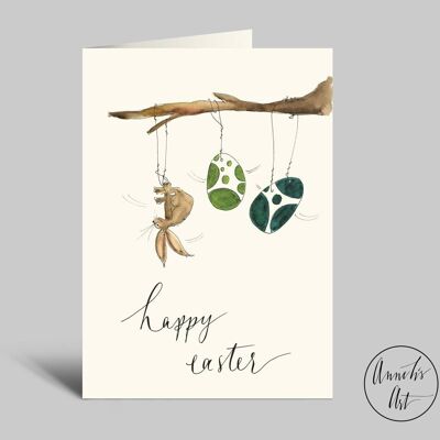Easter Card | Happy Easter | Folded card with envelope