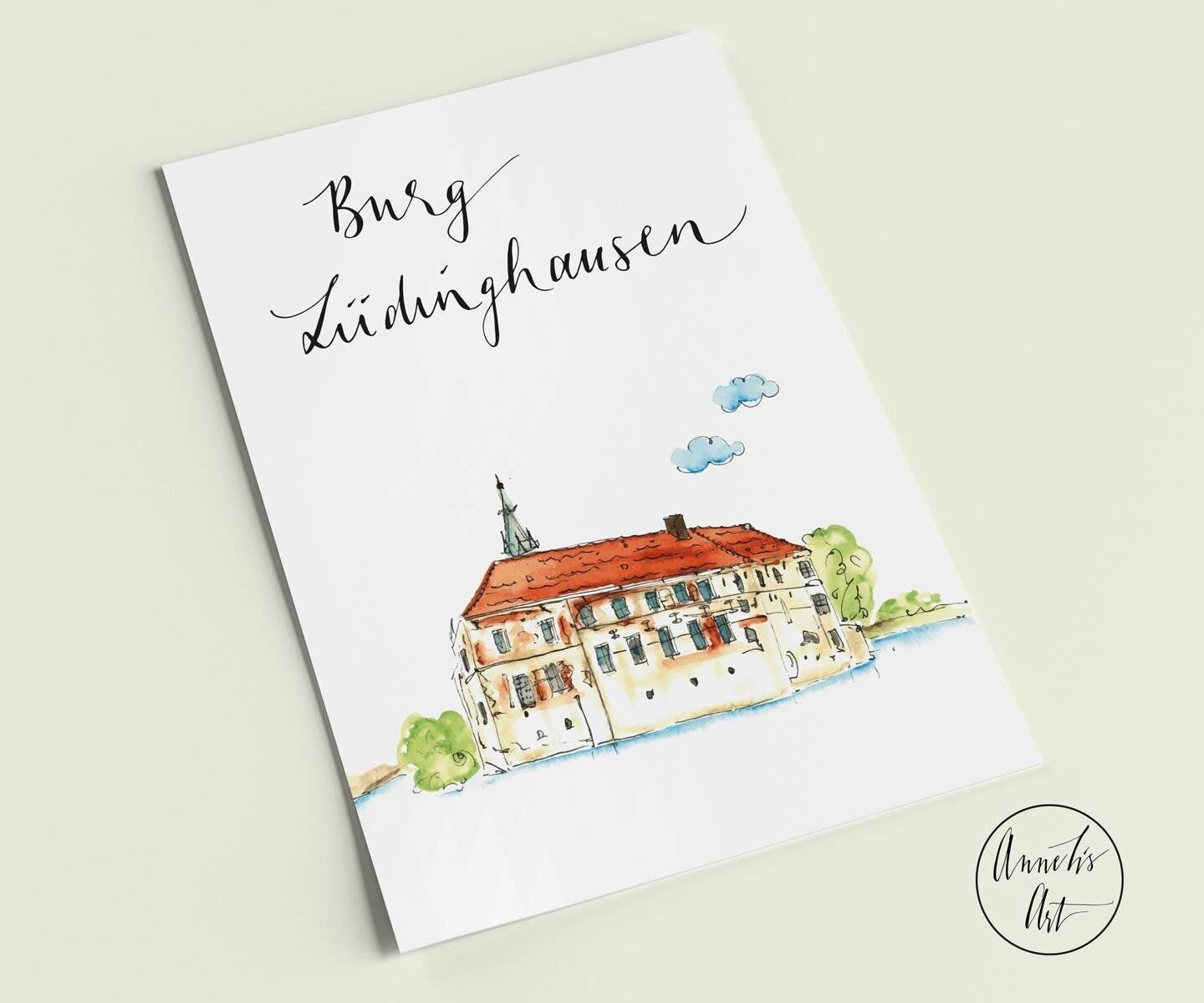 Cartolina | Castello di Lüdinghausen | serie Ludinghausen