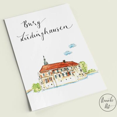 Carte postale | Château de Lüdinghausen | Série Ludinghausen