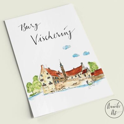 Cartolina | Castello di Vischering | serie Ludinghausen