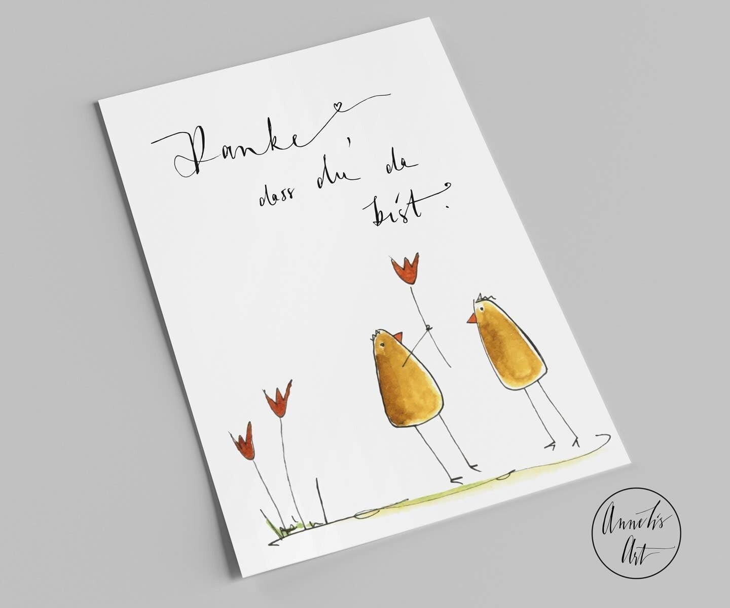 Cartolina | Grazie per esserci | Biglietto di ringraziamento A6