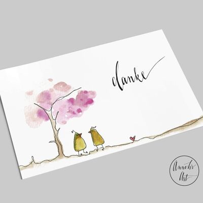Postcard | Thank you card A6 | Thanks chick