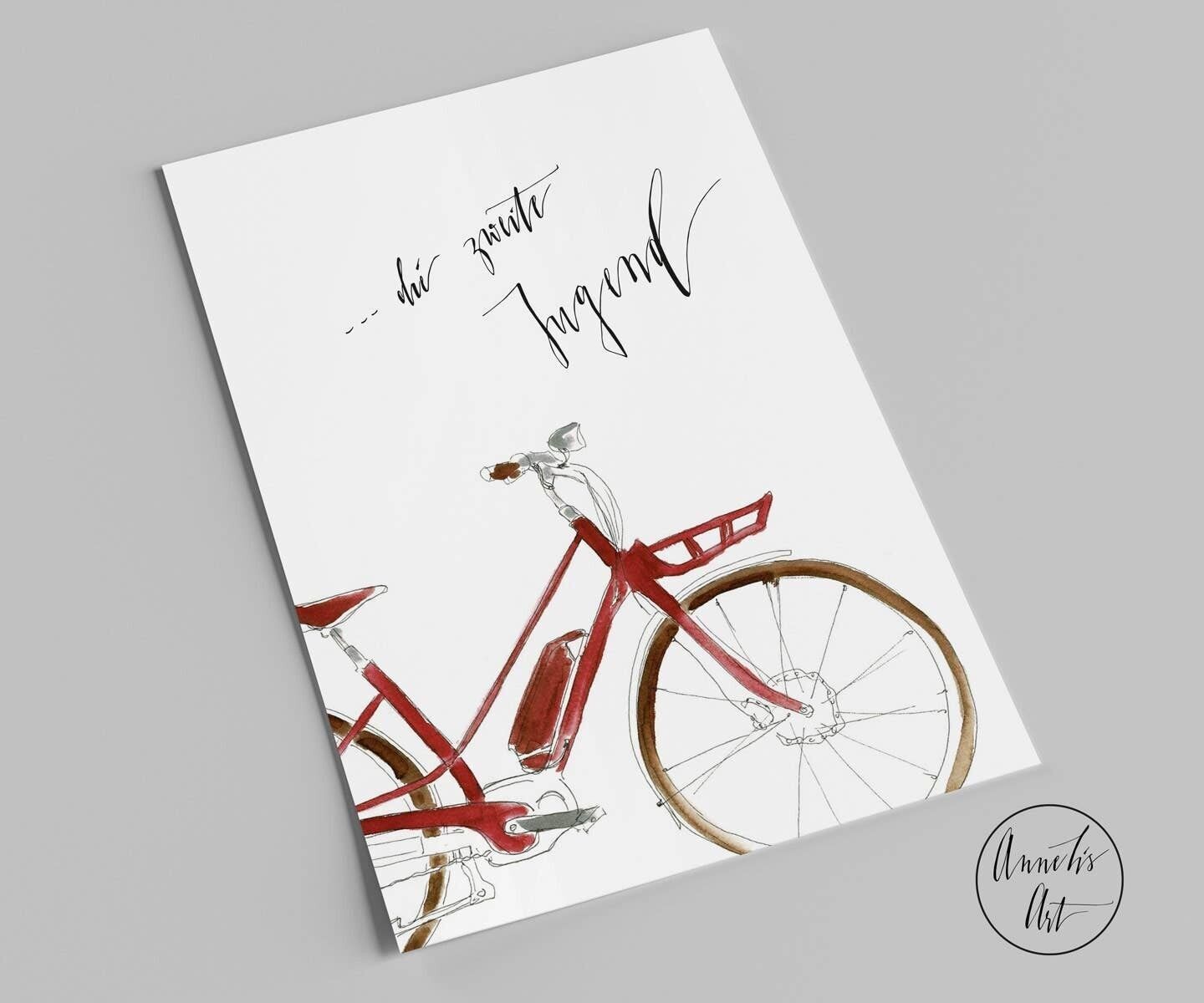 Cartolina | bici elettrica | La mia seconda giovinezza