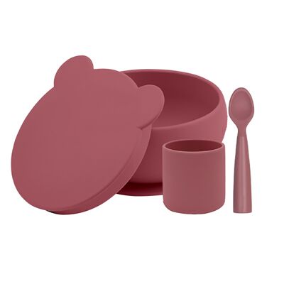 Caja Mis Primeras Comidas (cuenco+cuchara+taza) - Terracota