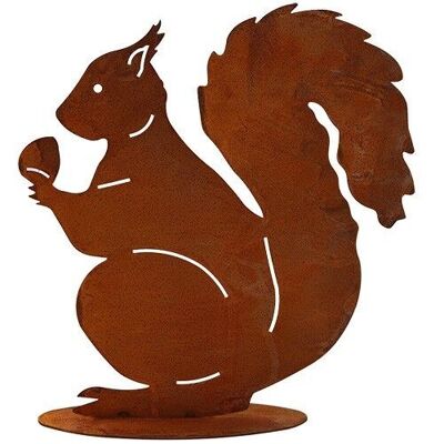 Decorative squirrel in patina | Fall decoration made of metal