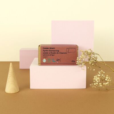 Solid conditioner with hemp oil - fig & coconut milk scent - Version 2