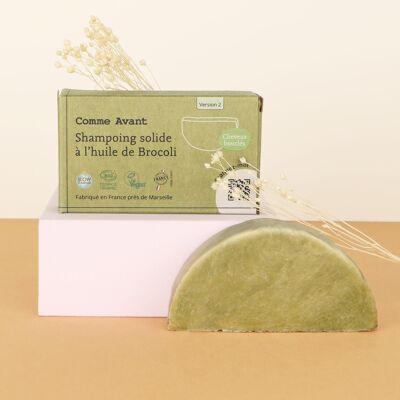 Champú sólido con aceite de brócoli (cabello dañado/rizado)