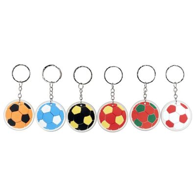 ASSORTED FLAT FOOTBALL BALL KEYCHAIN