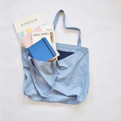 Petrol blue tote bag