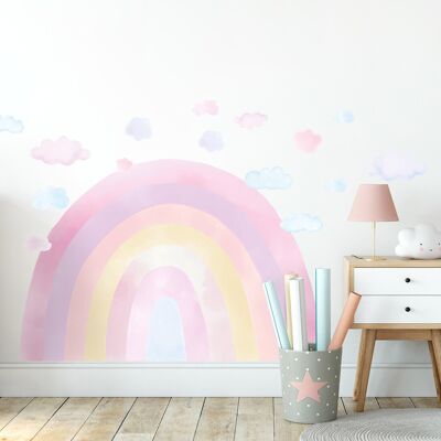 Etiqueta de la pared | rosa arcoiris