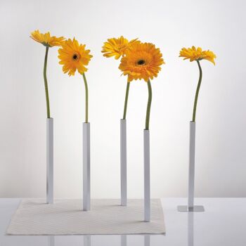 Magnetic vases argentés - SET de 5 SOLIFLORES - fleurs - cadeau fête des mères - printemps - été 4