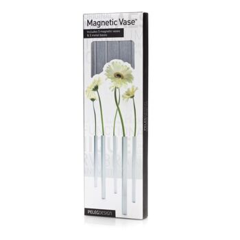 Magnetic vases argentés - SET de 5 SOLIFLORES - fleurs - cadeau fête des mères - printemps - été 6