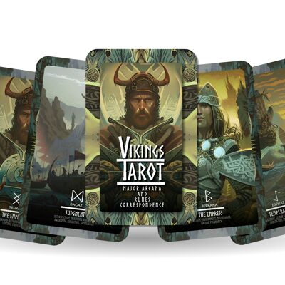 Tarot Vikings - Cartes Nordiques - Arcanes Majeurs - Runes - Tarot Nordique
