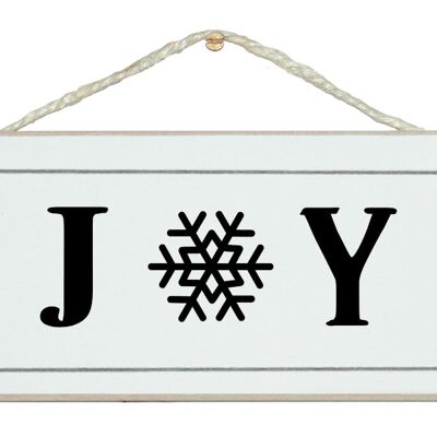 Joie! Signe de Noël simple, nouveau et amusant