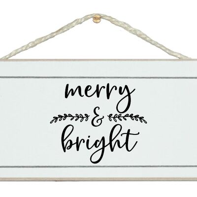 Merry and Bright. New, fun Christmas sign