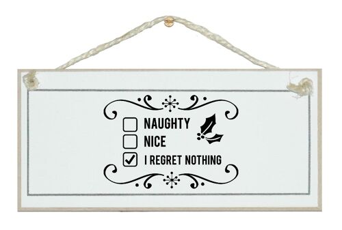 Naughty and Nice list. New, fun Christmas sign