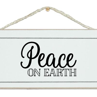 Frieden auf Erden. Neues Weihnachtsschild