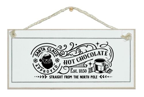 Hot Chocolate New Vintage Christmas sign