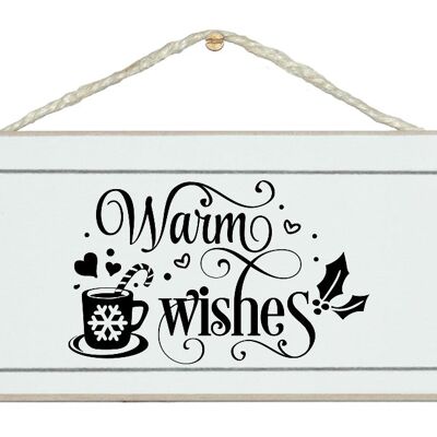Warm Wishes New Fun Christmas sign