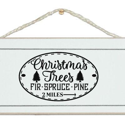 Christmas Trees. New Vintage Christmas sign