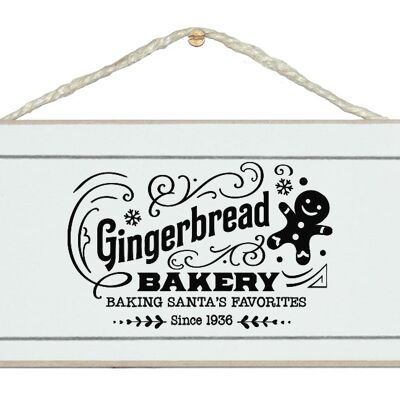 Panadería de pan de jengibre. Signo de Navidad de la vendimia