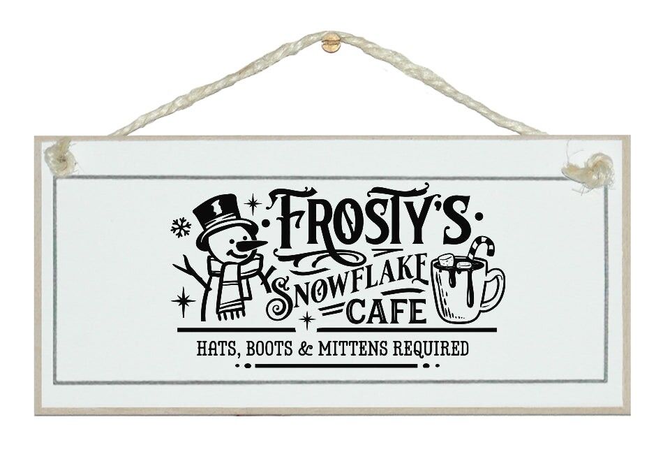 Frosty's... Insegna di Natale vintage e divertente