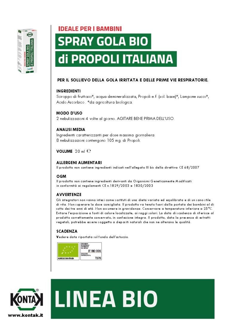 Spray Gola di propoli BIO Bambini