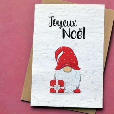 Christmas Gnome Plantable Greeting Card