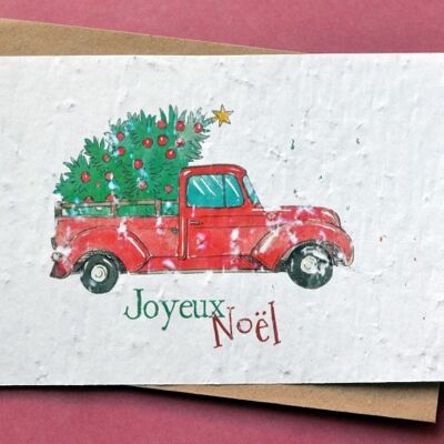 Cartolina d'auguri del camion di Natale