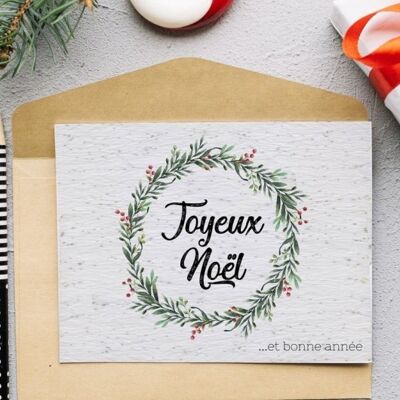 Cartolina d'auguri con semi di buon Natale