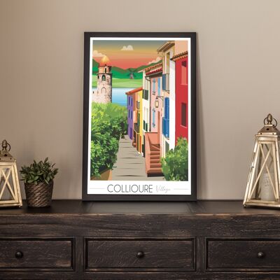 Collioure village poster 30x42 cm • Travel Poster
