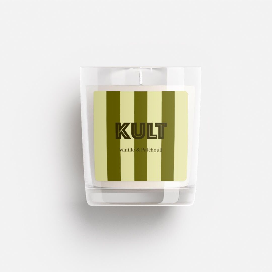 Candela in cera di soia &quot;vaniglia e patchouli&quot;