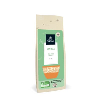 Grüner Tee VANILLE - Vanille, Ringelblumenblüten - 100g Beutel