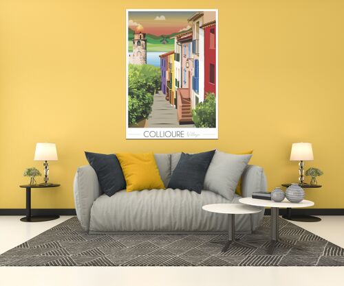 Affiche Collioure Village 50x70 cm  • Travel Poster
