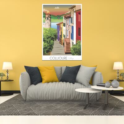 Collioure Village poster 50x70 cm • Travel Poster