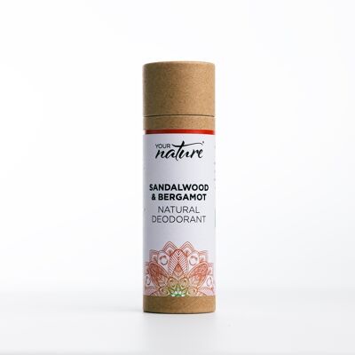 Sandalwood & Bergamot - natural deodorant stick