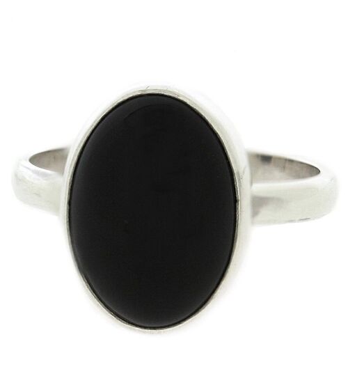 Oval Onyx Cabochon Ring in Size M1/2and Presentation Box